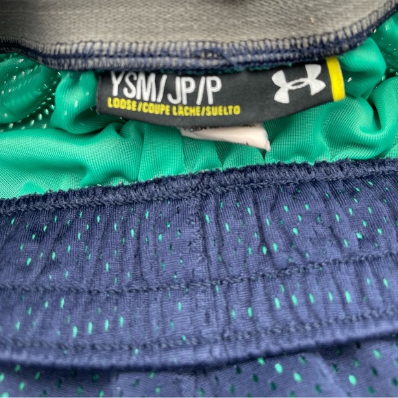 Under Armour Boys Teal and Navy Performance Shorts Small - Picture 2 of 5